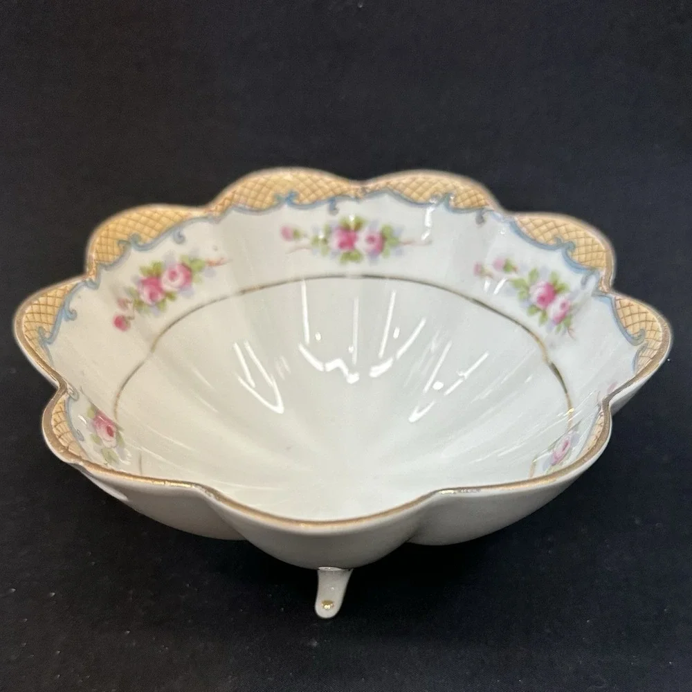 Antique Nippon‎ Tri Footed Hand Painted 6